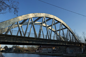 Turbigo. Milan. Lombardy. Italy. Reinforced concrete bridge.