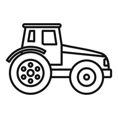 Modern tractor icon. Outline modern tractor vector icon for web design isolated on white background