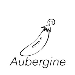 aubergine hand draw icon. Element of farming illustration icons. Signs and symbols can be used for web, logo, mobile app, UI, UX