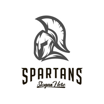 Spartan Logo Vector, Sparta Logo Vector, Spartan Helmet Logo Template, Icon Symbol