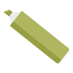 Green marker icon. Flat illustration of green marker vector icon for web design