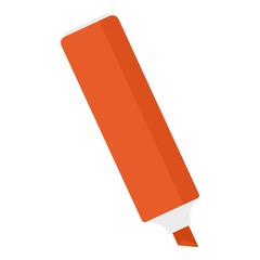 Red marker icon. Flat illustration of red marker vector icon for web design