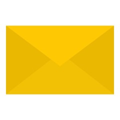 Yellow mail letter icon. Flat illustration of yellow mail letter vector icon for web design