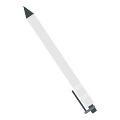 White pen icon. Flat illustration of white pen vector icon for web design