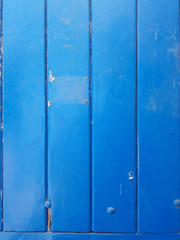 wooden door blue color