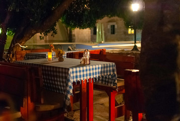Empty Dining Tables
