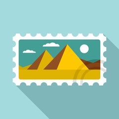 Envelope timbre icon. Flat illustration of envelope timbre vector icon for web design