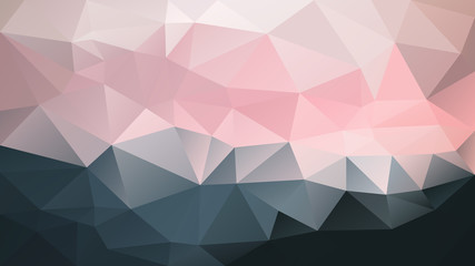 vector abstract irregular polygon background - triangle low poly pattern - pastel pink and petroleum gray black color