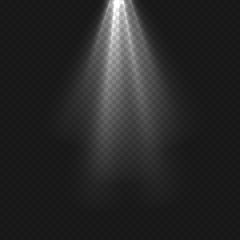 Vector light effect isolated on transparent background. Template vector illustration. Layout. 