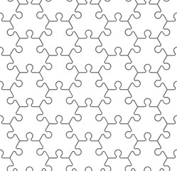 Vector seamless texture. Modern geometric background with hexagonal tiles.