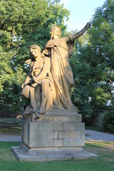 Sculpture in the Park in Vysehrad Prague Czech Republic
