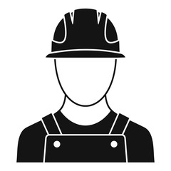 Port cargo worker icon. Simple illustration of port cargo worker vector icon for web design isolated on white background