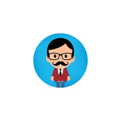 cartoon round avatar picture