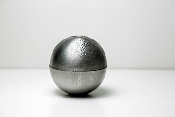 Metallic balls. Decoration elements for design. White background