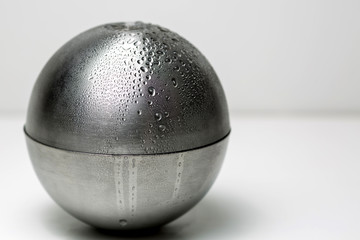 Metallic balls. Decoration elements for design. White background