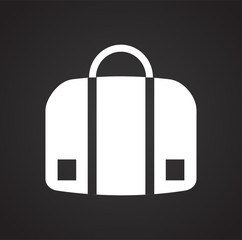 Case icon on background for graphic and web design. Simple vector sign. Internet concept symbol for website button or mobile app.