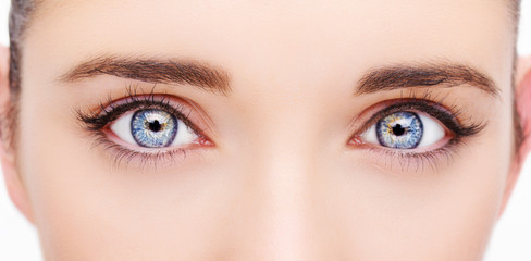 A beautiful insightful look woman eye. Close up shot.