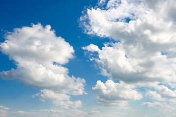 Naklejka na ściany i meble beautiful blue sky and clouds as background, summer landscape