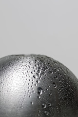 Metallic balls. Decoration elements for design. White background