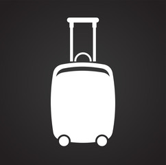 Case icon on background for graphic and web design. Simple vector sign. Internet concept symbol for website button or mobile app.