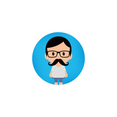 cartoon round avatar picture