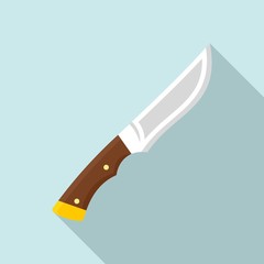 Hunter knife icon. Flat illustration of hunter knife vector icon for web design