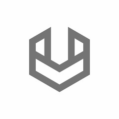 U logo initial letter design template vector illustration