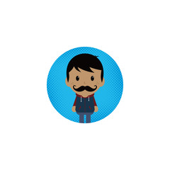cartoon round avatar picture