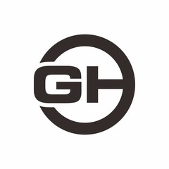 GH logo initial letter design template vector illustration