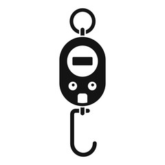 Digital hand scales icon. Simple illustration of digital hand scales vector icon for web design isolated on white background