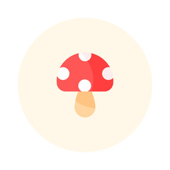 cartoon mushroom vector icon