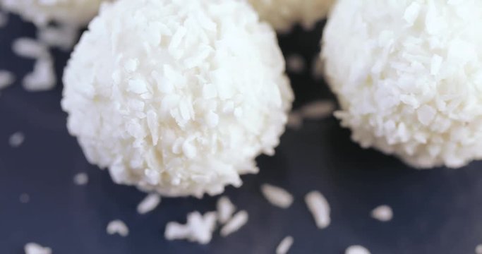 Candy in coconut flakes