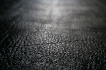 Black cow skin leather texture selective focus for put product