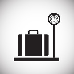 Case icon on background for graphic and web design. Simple vector sign. Internet concept symbol for website button or mobile app.