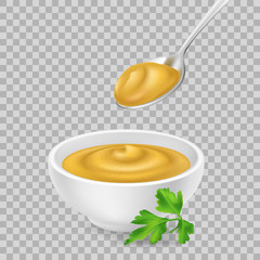 Mustard in a bowl