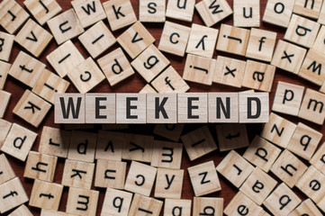 Weekend word concept
