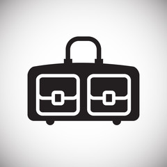 Case icon on background for graphic and web design. Simple vector sign. Internet concept symbol for website button or mobile app.