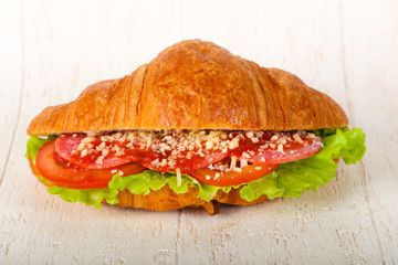 Croissant with meat