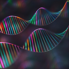 DNA Genetic Code Colorful Background
