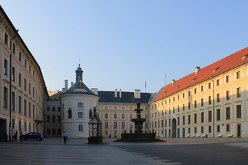 Fototapeta na wymiar Courtyard of Prague castle in the Czech Republic