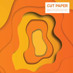 Multi layers color texture. 3D papercut layers in gradient vector banner