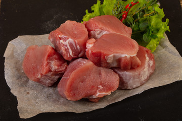 Raw pork tenderloin