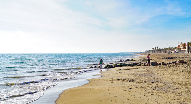 Playa de Segur de Calafell, Tarragona, Catalunya, Espa&ntilde;a, Europa