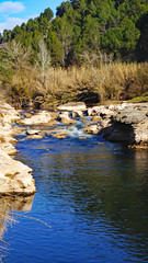 Monasterio de Sant Benet junto al río Llobregat en Sant Fruitós del Bages, Barcelona, Catalunya,...