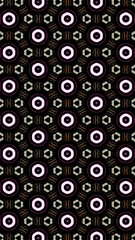 Ornate geometric pattern and abstract multicolored background