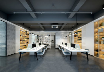 3d render of working space