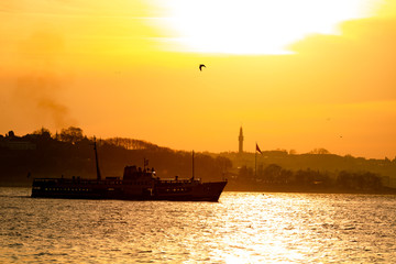 sunset and istanbul