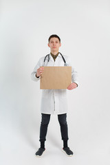doctor students cardboard