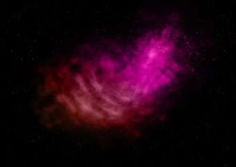 Being shone nebula. 3D rendering