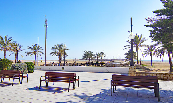 Playa de Comarruga, El Vendrell, Tarragona, Catalunya, Espa&ntilde;a, Europa